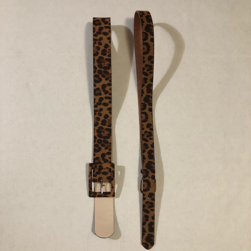 2 leopard print belts
